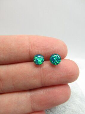 Opal triplet earrings